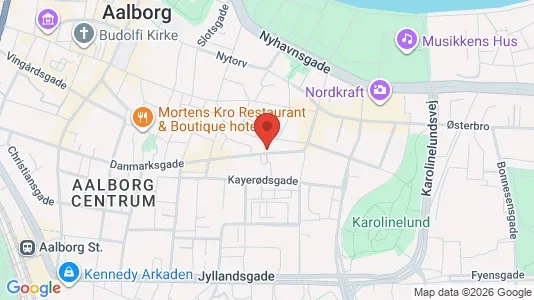 Apartments for rent i Aalborg Center - kort over placeringen