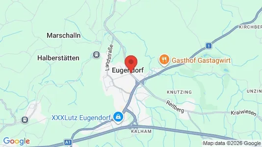 Apartments for rent i Eugendorf - kort over placeringen