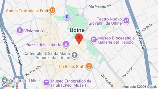 Rooms for rent i Udine - kort over placeringen