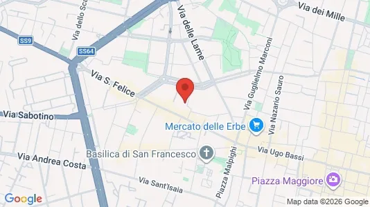 Apartments for rent i Bologna - kort over placeringen