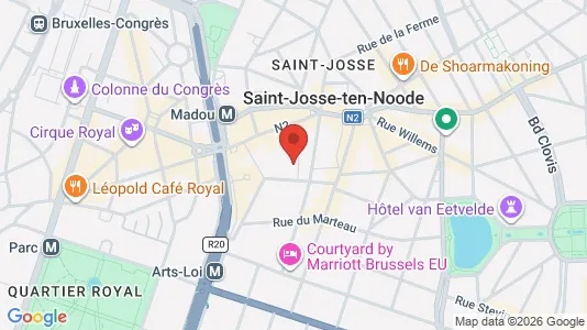 Apartments for rent i Brussels Sint-Joost-ten-Node - kort over placeringen