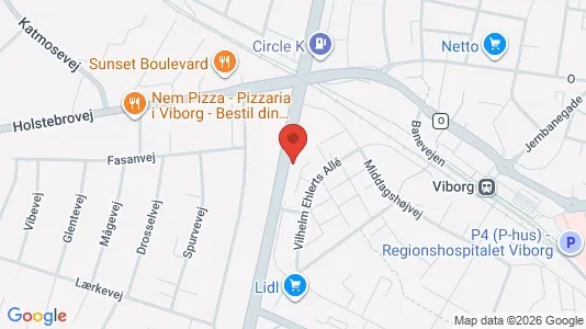 Apartments for rent i Viborg - kort over placeringen