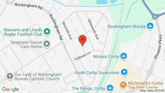 Apartments for rent i Corby - Northamptonshire - kort over placeringen