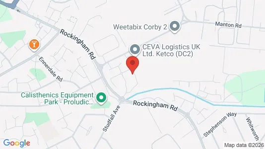 Apartments for rent i Corby - Northamptonshire - kort over placeringen