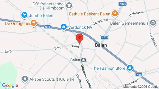 Apartments for rent i Balen - kort over placeringen