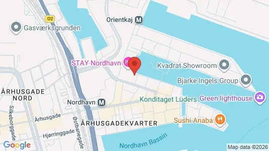 Apartments for rent i Nordhavn - kort over placeringen