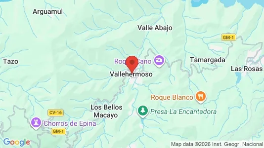Apartments for rent i Vallehermoso - kort over placeringen
