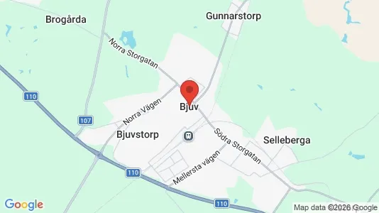 Rooms for rent i Bjuv - kort over placeringen