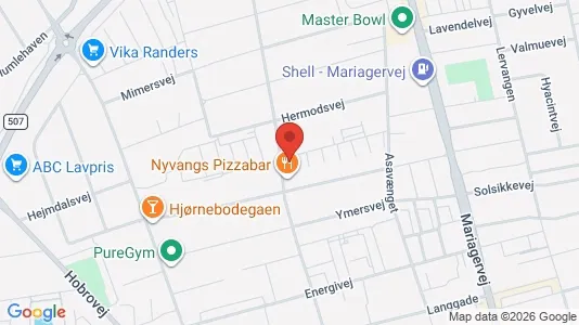 Apartments for rent i Randers NV - kort over placeringen
