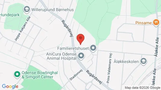 Apartments for rent i Odense C - kort over placeringen