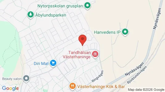 Rooms for rent i Haninge - kort over placeringen