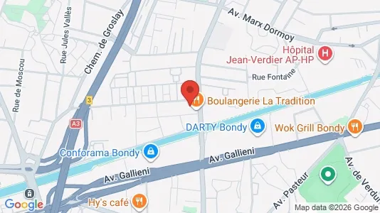 Apartments for rent i Bobigny - kort over placeringen