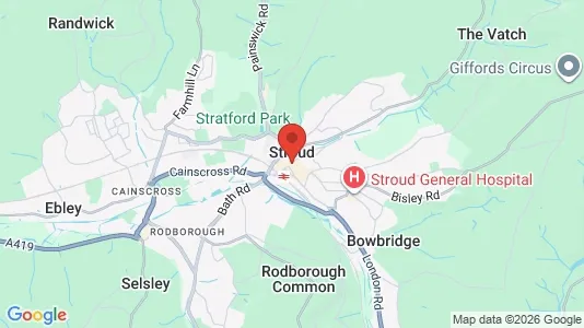 Houses for rent i Stroud - Gloucestershire - kort over placeringen