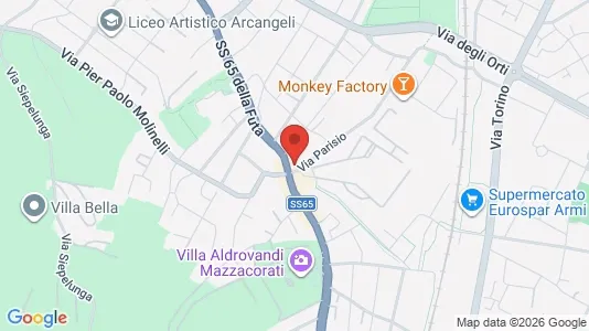 Apartments for rent i Bologna - kort over placeringen