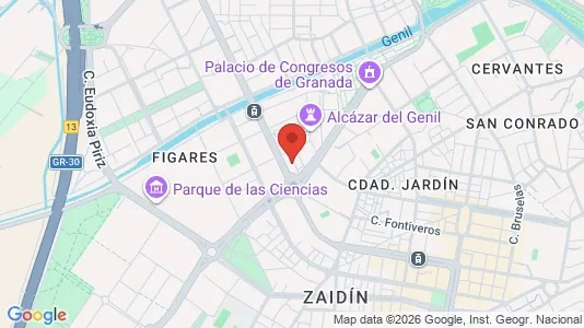 Apartments for rent i Granada - kort over placeringen