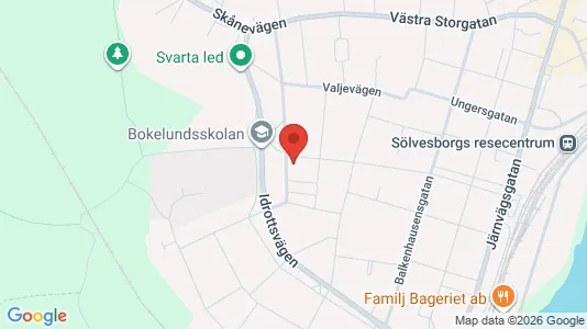Apartments for rent i Sölvesborg - kort over placeringen