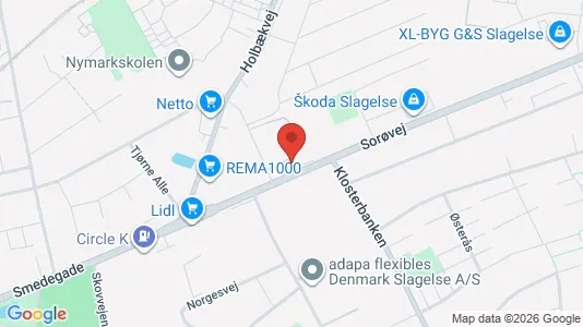 Apartments for rent i Slagelse - kort over placeringen