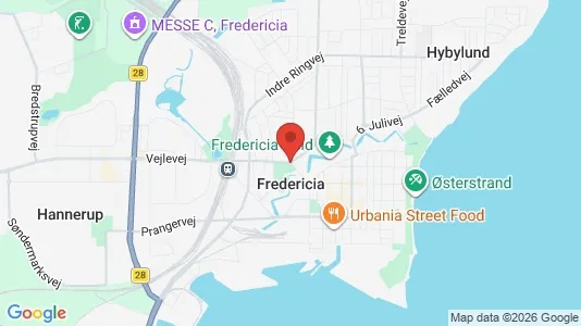 Houses for rent i Fredericia - kort over placeringen