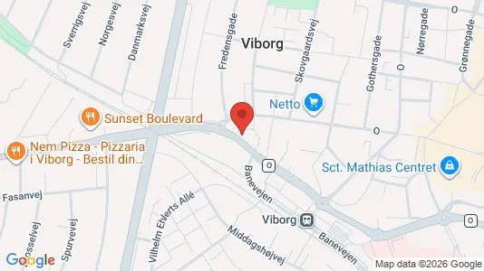 Apartments for rent i Viborg - kort over placeringen