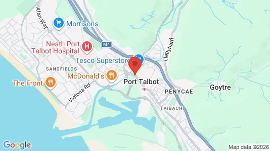 Rooms for rent i Port Talbot - West Glamorgan - kort over placeringen