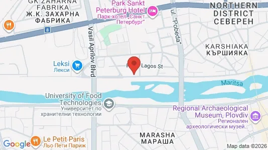 Apartments for rent i Plovdiv - kort over placeringen