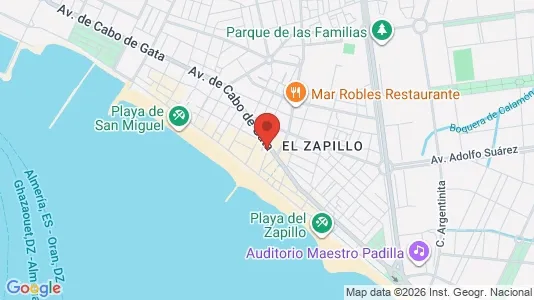 Rooms for rent i Almería - kort over placeringen