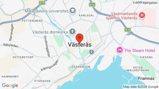 Rooms for rent i Västerås - kort over placeringen