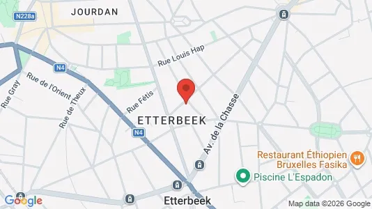 Apartments for rent i Brussels Etterbeek - kort over placeringen