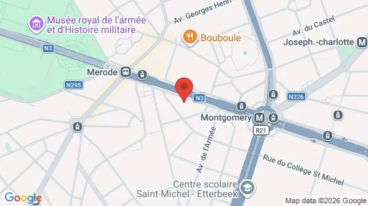 Apartments for rent i Brussels Etterbeek - kort over placeringen