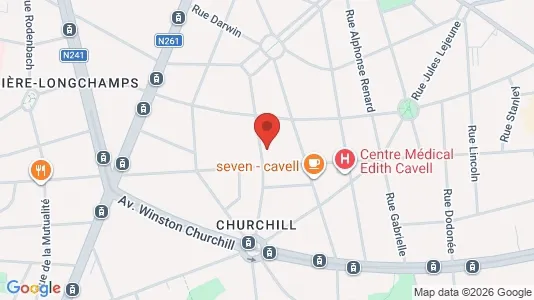 Apartments for rent i Brussels Elsene - kort over placeringen