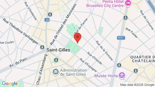 Apartments for rent i Brussels Sint-Gillis - kort over placeringen