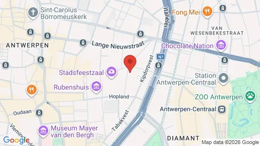 Apartments for rent i Stad Antwerp - kort over placeringen
