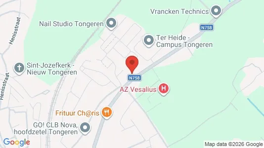 Apartments for rent i Tongeren - kort over placeringen