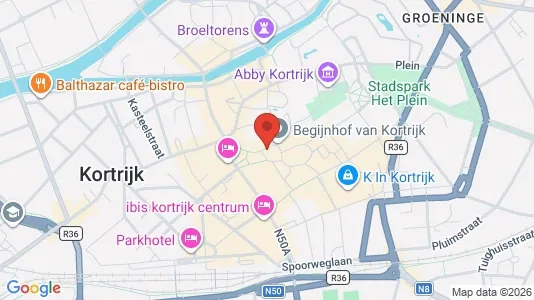 Apartments for rent i Kortrijk - kort over placeringen