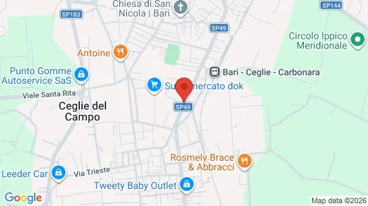 Apartments for rent i Bari - kort over placeringen