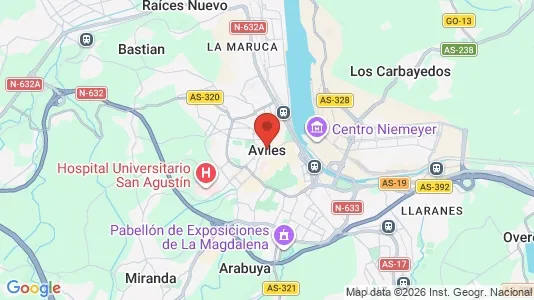 Apartments for rent i Avilés - kort over placeringen