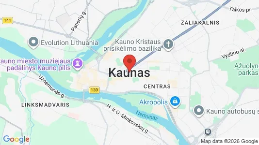 Apartments for rent i Kaunas - kort over placeringen