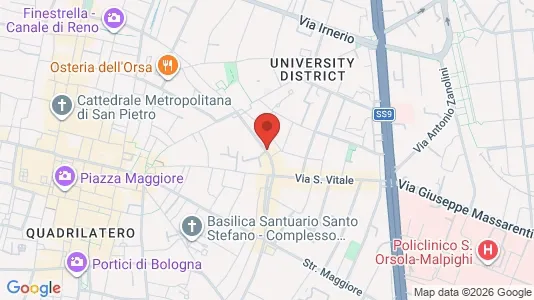 Rooms for rent i Bologna - kort over placeringen