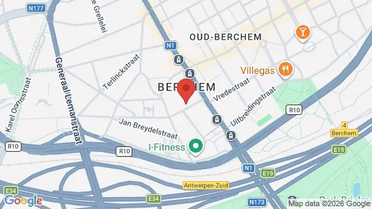 Apartments for rent i Antwerp Berchem - kort over placeringen