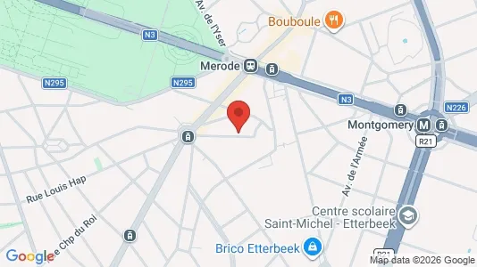 Apartments for rent i Brussels Etterbeek - kort over placeringen