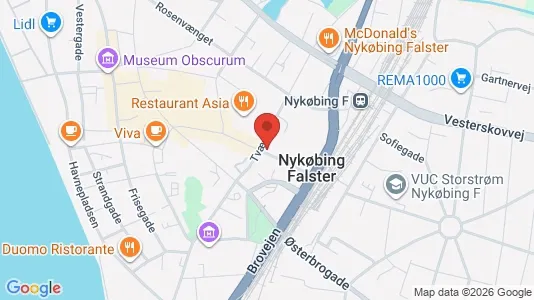 Apartments for rent i Nykøbing Falster - kort over placeringen