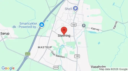 Apartments for rent i Støvring - kort over placeringen