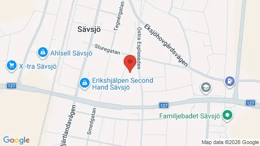 Apartments for rent i Sävsjö - kort over placeringen