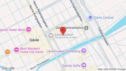 Apartments for rent i Gävle - kort over placeringen