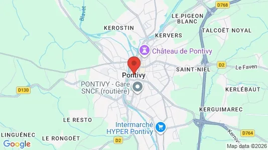 Apartments for rent i Pontivy - kort over placeringen