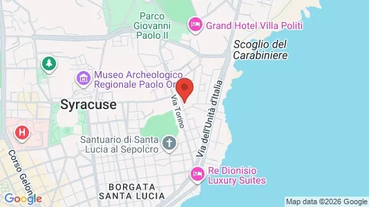Apartments for rent i Siracusa - kort over placeringen