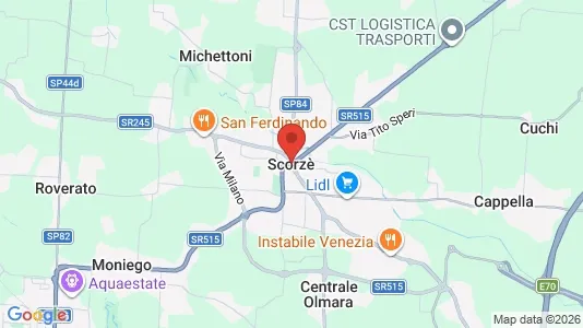 Apartments for rent i Scorzè - kort over placeringen