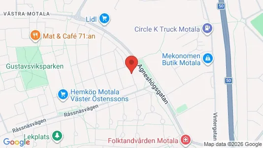 Apartments for rent i Motala - kort over placeringen