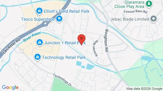 Apartments for rent i Rugby - Warwickshire - kort over placeringen