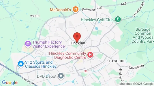 Apartments for rent i Hinckley - Leicestershire - kort over placeringen